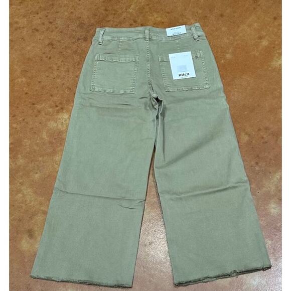 NWT Mica Wide Leg High Rise Cropped Denim Jean Size 26 & 28 - Picture 2 of 4